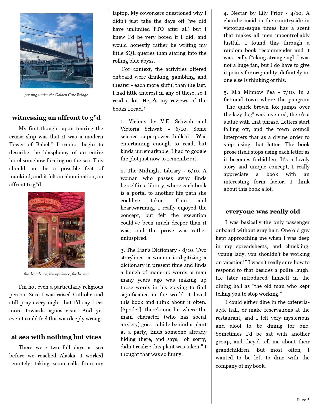 Example newsletter page 5